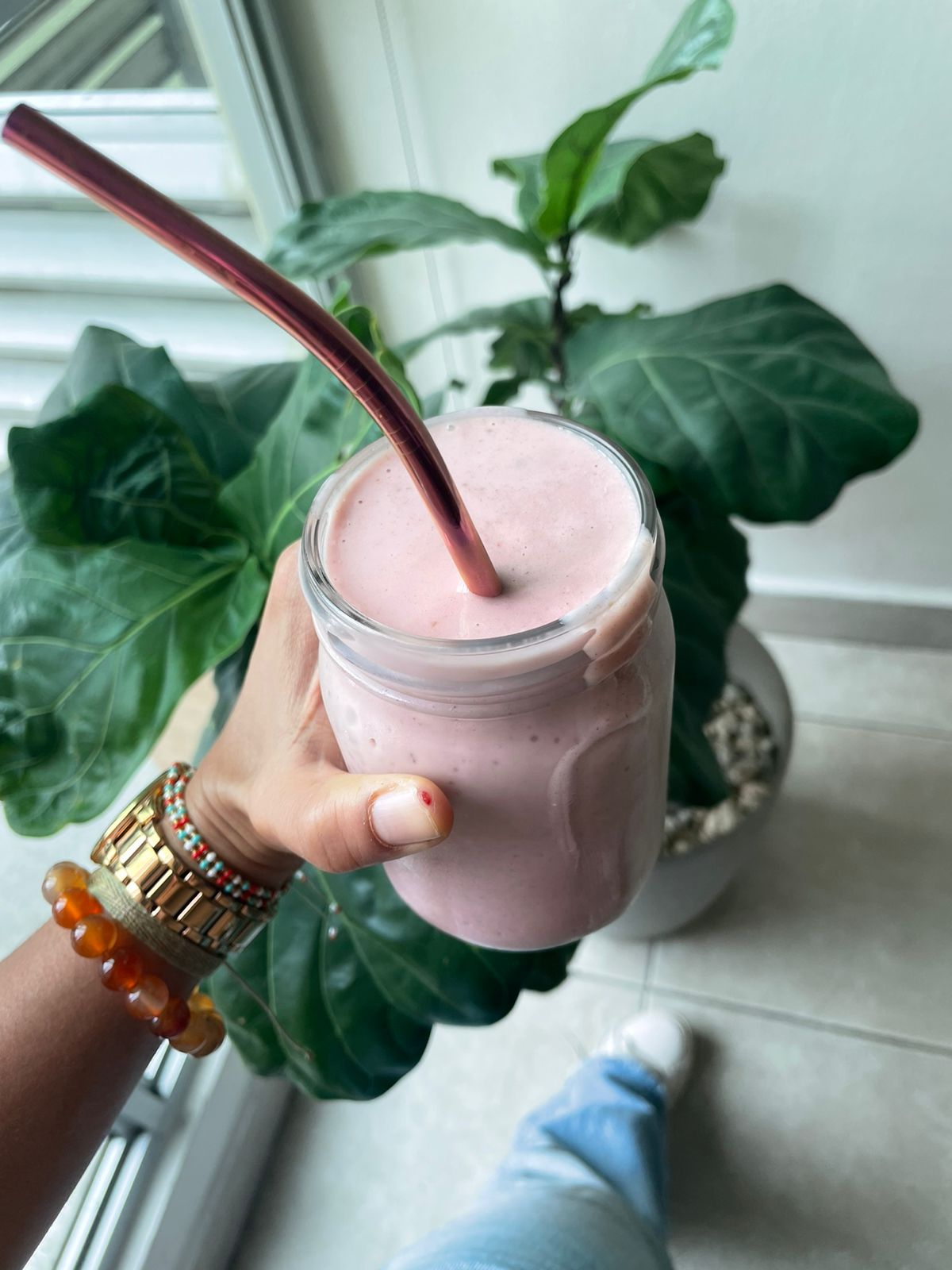 Smoothie strawberry shortcake sin azúcar